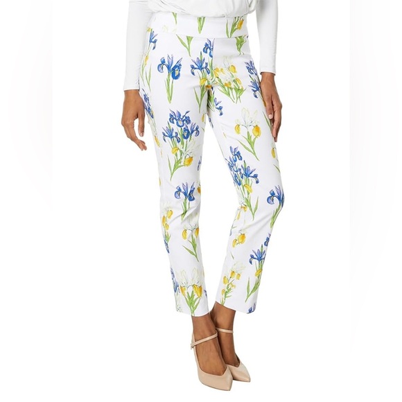 Krazy Larry Women’s white pull on ankle pants size 12 - Picture 3 of 4